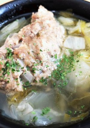 時短5分☆ハンバーグとたっぷり野菜スープ-レシピのメイン写真