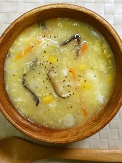 学校給食レシピ 中華風コーンスープ-レシピのメイン写真