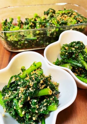 子供もぱくぱく！春菊の胡麻和え-レシピのメイン写真