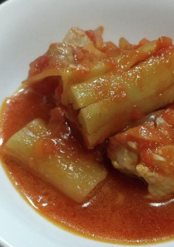 鶏肉とごぼうのトマト煮-レシピのメイン写真