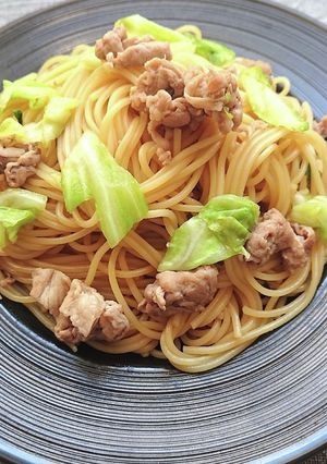 豚こまとキャベツの甘辛パスタ（作り置き）-レシピのメイン写真