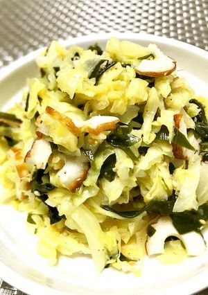 キャベツとわかめのごま酢あえ-レシピのメイン写真