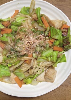 糖質オフ麺で焼きうどん風-レシピのメイン写真