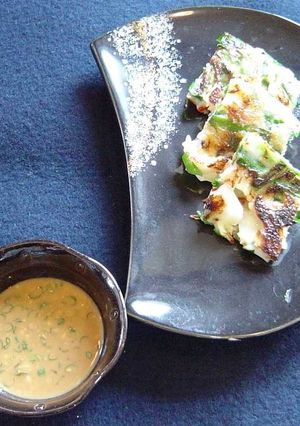 海鮮きのこのチヂミ 西京白みそ胡麻ダレ-レシピのメイン写真