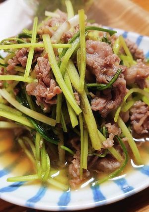 牛肉と壬生菜の甘辛炒め-レシピのメイン写真