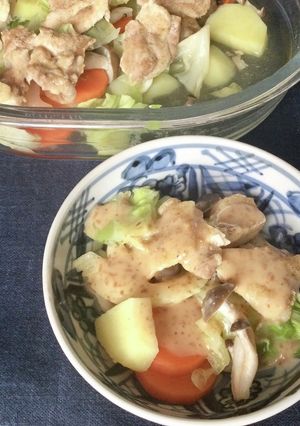 鶏肉と野菜のレンジ蒸し　お好みの味でOK-レシピのメイン写真