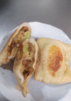 納豆アボカドチーズin油揚げ　☆簡単☆-レシピのメイン写真