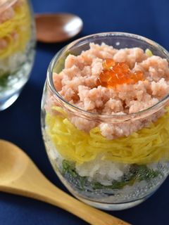 ひな祭りに!ちらし寿司パフェ♪-レシピのメイン写真
