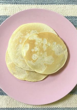 ぺったんこもちもちパンケーキ-レシピのメイン写真
