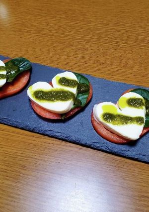 ハートのカプレーゼ-レシピのメイン写真