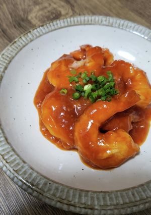 ピリッと美味しい♡本格味のエビチリ-レシピのメイン写真
