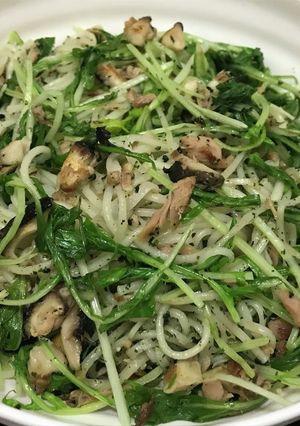 椎茸と水菜の青じそジェノベーゼ風パスタ-レシピのメイン写真