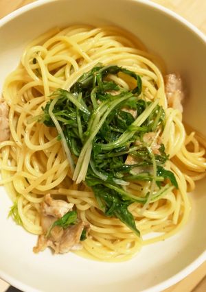 子供も完食♡水菜と豚肉のパスタ-レシピのメイン写真