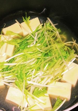 高野豆腐と水菜のあっさり煮-レシピのメイン写真