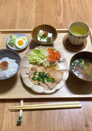 ネギ塩ダレの豚肉-レシピのメイン写真