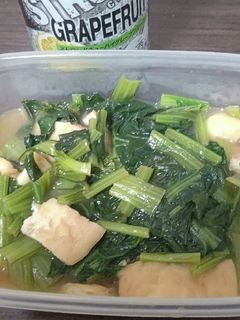 小松菜と油揚げの煮物-レシピのメイン写真