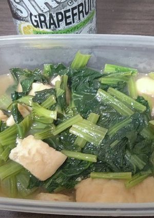 小松菜と油揚げの煮物-レシピのメイン写真