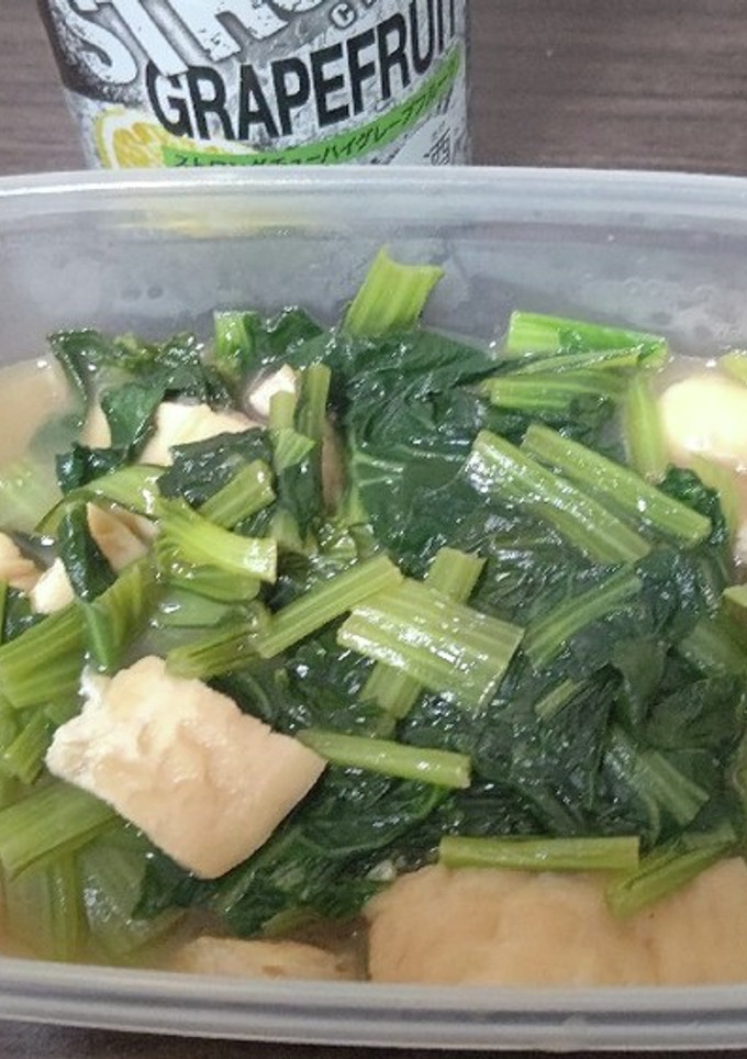 小松菜と油揚げの煮物-レシピのメイン写真