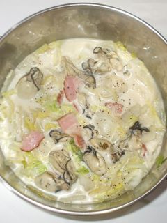 牡蠣ベーコン白菜シチュー♪簡単クリーム煮-レシピのメイン写真