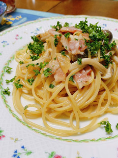 きのことベーコンの和風クリームパスタ♪-レシピのメイン写真