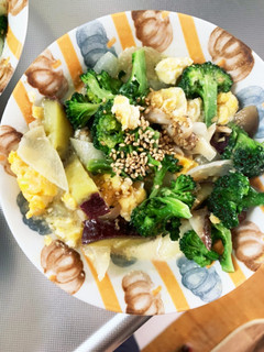 根菜甘酢卵マヨソース炒め味温野菜サラダ-レシピのメイン写真