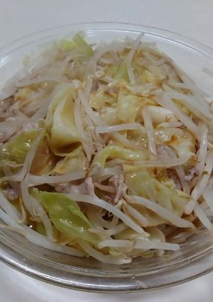 簡単☆豚肉とキャベツともやしの重ね蒸し-レシピのメイン写真