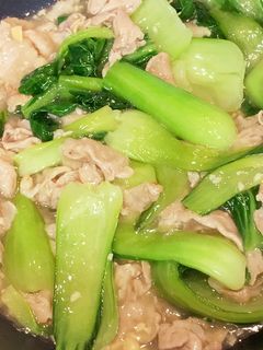 豚肉と青梗菜のにんにく炒め-レシピのメイン写真