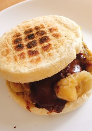 バナチョコイングリッシュマフィン-レシピのメイン写真