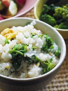 菜の花と炒り卵の混ぜご飯-レシピのメイン写真