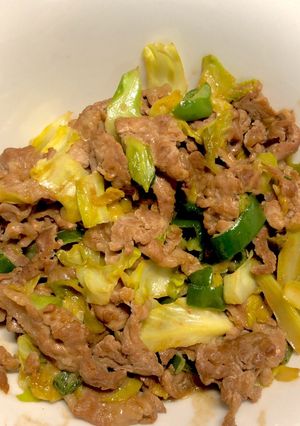 豚肉とキャベツとピーマンのオイマヨ炒め-レシピのメイン写真