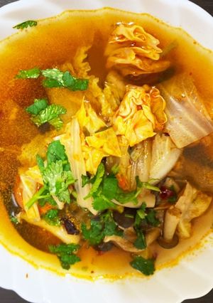 爽やかな酸っぱくて辛い白菜スープ-レシピのメイン写真