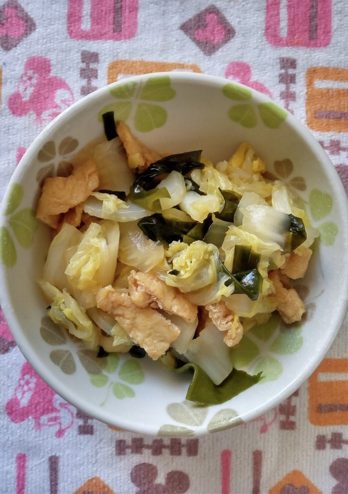 わかめ入り白菜と油揚げの煮浸し-レシピのメイン写真