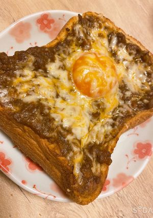 残り物のキーマカレーでがっつりブランチ☆-レシピのメイン写真