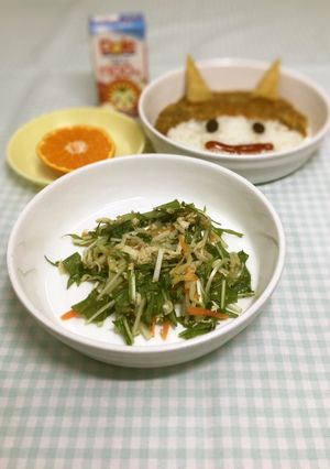 みずなとチキンのサラダ-レシピのメイン写真