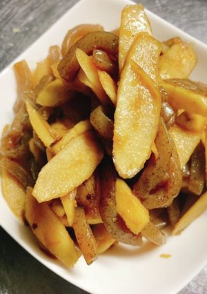 ごぼうとこんにゃくの甘辛生姜炒め-レシピのメイン写真