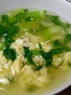 チンゲン菜と卵のスープ-レシピのメイン写真