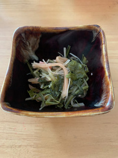 菊菜と水菜と紅生姜の煮付け-レシピのメイン写真