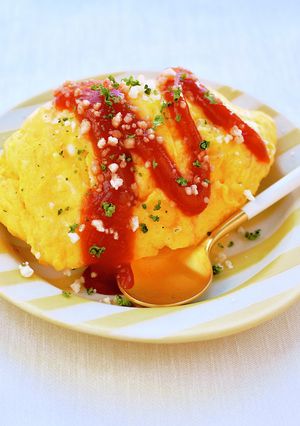 ★簡単★レンチン水餃子オムレツ-レシピのメイン写真