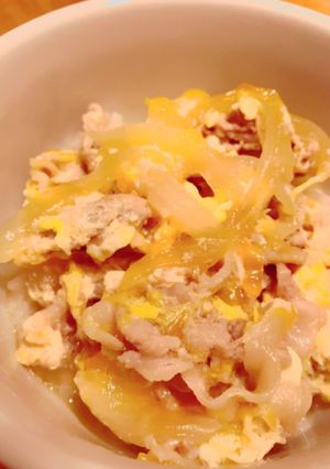 簡単！子供大好き☆豚たまご丼-レシピのメイン写真