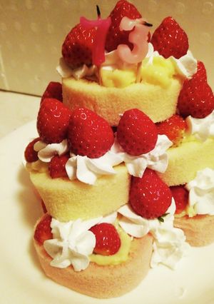 73歳バースデーケーキ-レシピのメイン写真