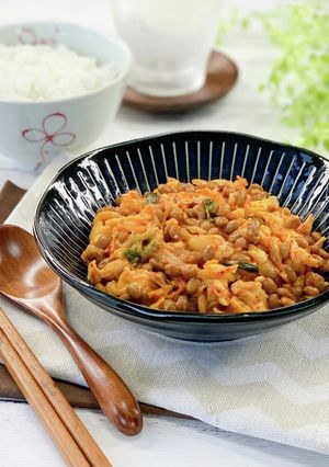 ★ご飯爆ススミ★キムチ納豆のふわたま炒め-レシピのメイン写真