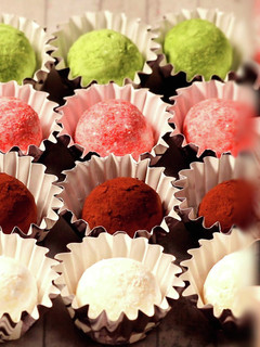 レンジで超簡単!4種のトリュフチョコ-レシピのメイン写真