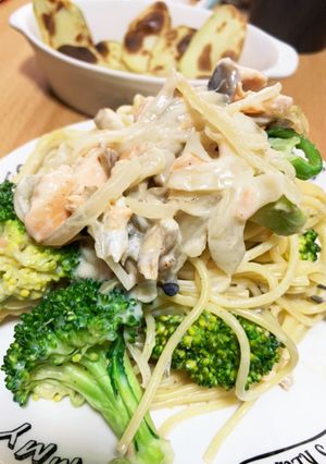 鮭とブロッコリーのクリームパスタ-レシピのメイン写真
