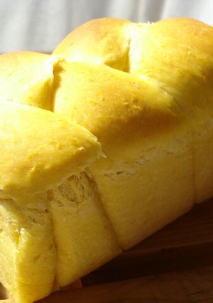 みつ編みパンでカボチャ食パン♪-レシピのメイン写真