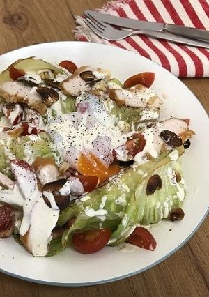 焼キャベツとチキンのシーザーサラダ-レシピのメイン写真