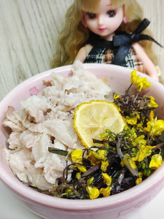リカちゃん♡紅菜苔炒め柚子しゃぶ甘酢がけ-レシピのメイン写真