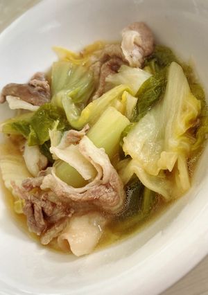 白菜と豚肉のシンプル煮物-レシピのメイン写真