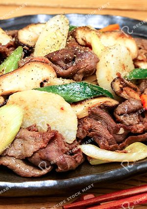 牛肉と白ねぎのオイスターペッパー炒め-レシピのメイン写真