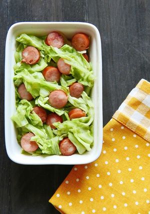 簡単★ソーセージとキャベツのレンチン和え-レシピのメイン写真