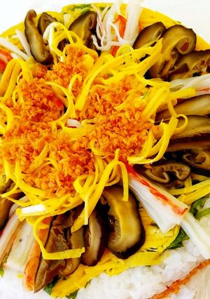 ひなまつりに✿ケーキ風押し寿司-レシピのメイン写真